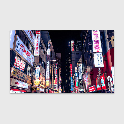 Бумага для упаковки Ночной Токио / 3D-принт – фото 1