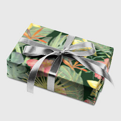 Бумага для упаковки Тропические растения и цветы, цвет: 3D-принт — фото 2