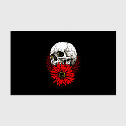 Бумага для упаковки Череп и Красный Цветок Skull, цвет: 3D-принт