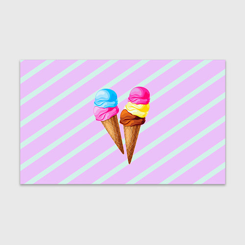 Бумага для упаковки Мороженое графический фон / 3D-принт – фото 1