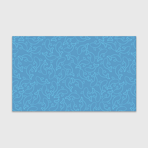 Бумага для упаковки Рыбки на голубом / 3D-принт – фото 1