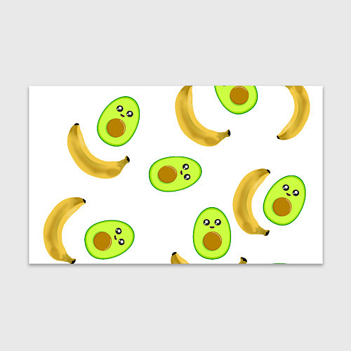 Бумага для упаковки Банан и Авокадо / 3D-принт – фото 1