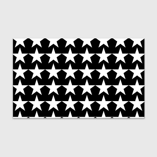 Бумага для упаковки Белые звёзды на чёрном фоне / 3D-принт – фото 1