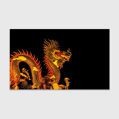 Бумага для упаковки Золотой китайский дракон / 3D-принт – фото 1