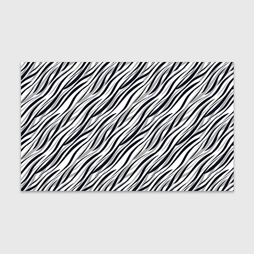 Бумага для упаковки Черно-белый полосатый тигровый / 3D-принт – фото 1