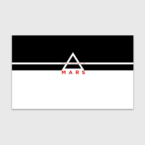 Бумага для упаковки Thirty Seconds to Mars черно-белая / 3D-принт – фото 1