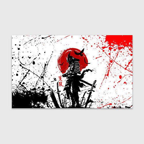 Бумага для упаковки GHOST OF TSUSHIMA ПРИЗРАК ЦУСИМЫ КРАСНОЕ СОЛНЦЕ / 3D-принт – фото 1