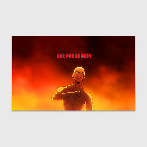 Бумага для упаковки Сайтама в огне One Punch-Man / 3D-принт – фото 1