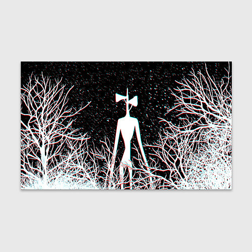 Бумага для упаковки СИРЕНОГОЛОВЫЙ ГЛИТЧ ЛЕС, КОСМОС / 3D-принт – фото 1