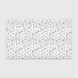 Бумага для упаковки Зимнее дудл настроение, цвет: 3D-принт