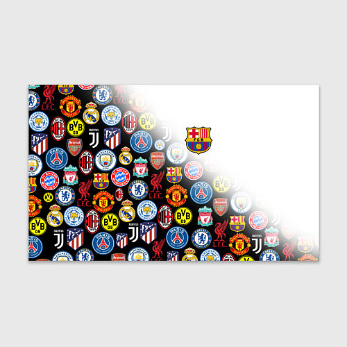 Бумага для упаковки FC BARCELONA LOGOBOMBING / 3D-принт – фото 1