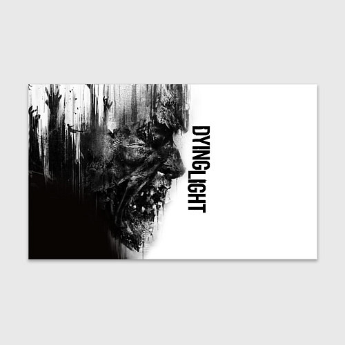 Бумага для упаковки DYING LIGHT BLACK & WHITE ZOMBIE FACE / 3D-принт – фото 1