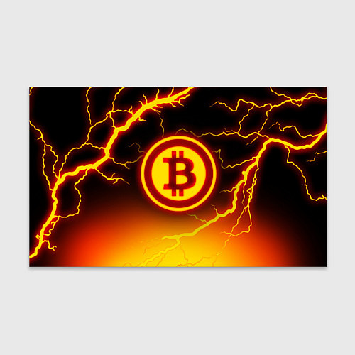 Бумага для упаковки ОГНЕННЫЙ БИТКОИН HODL IT BITCOIN / 3D-принт – фото 1