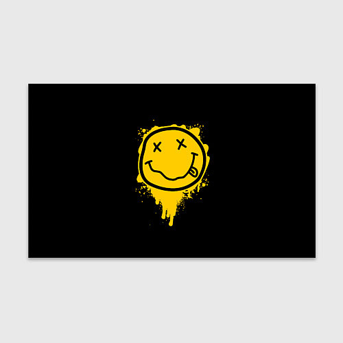 Бумага для упаковки NIRVANA LOGO SMILE, БРЫЗГИ КРАСОК / 3D-принт – фото 1