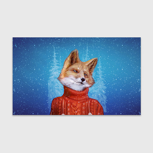 Бумага для упаковки НОВОГОДНИЙ ЛИС CHRISTMAS FOX / 3D-принт – фото 1