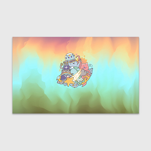 Бумага для упаковки Северное сияние и монстры / 3D-принт – фото 1