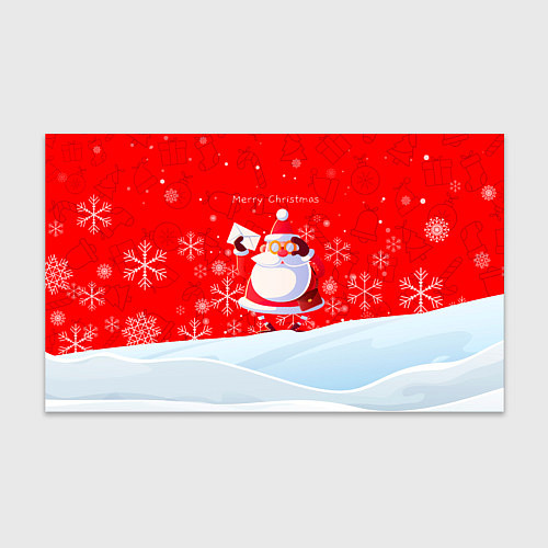 Бумага для упаковки Дед Мороз с подарочным конвертом / 3D-принт – фото 1