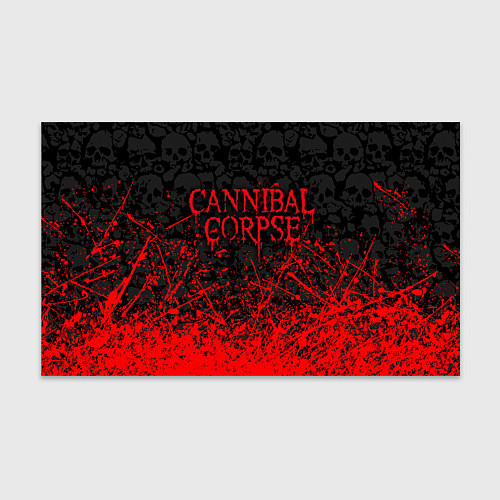 Бумага для упаковки CANNIBAL CORPSE, БРЫЗГИ КРАСОК ЧЕРЕПА / 3D-принт – фото 1