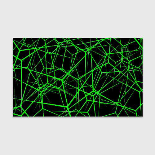 Бумага для упаковки Зеленые Полигоны Матрица / 3D-принт – фото 1
