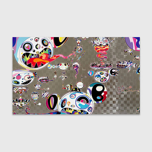 Бумага для упаковки Takashi Murakami арт с языками / 3D-принт – фото 1