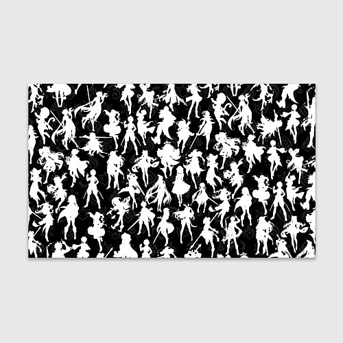 Бумага для упаковки GENSHIN IMPACT ПЕРСОНАЖИ БЕЛЫЙ / 3D-принт – фото 1