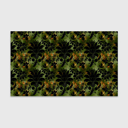 Бумага для упаковки Темные тропические листья / 3D-принт – фото 1