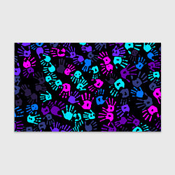 Бумага для упаковки Следы неоновых рук, цвет: 3D-принт