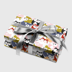 Бумага для упаковки Мультяшные Лисята, цвет: 3D-принт — фото 2