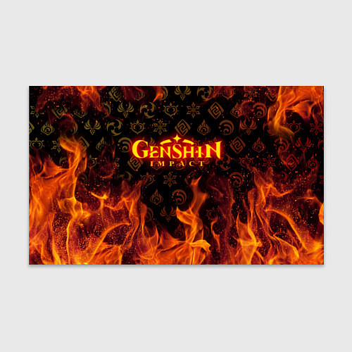 Бумага для упаковки GENSHIN IMPACT FIRE SYMBOL ОГНЕННАЯ СТИХИЯ / 3D-принт – фото 1