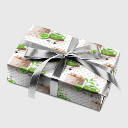 Бумага для упаковки Зеленый чай паттерн, цвет: 3D-принт — фото 2