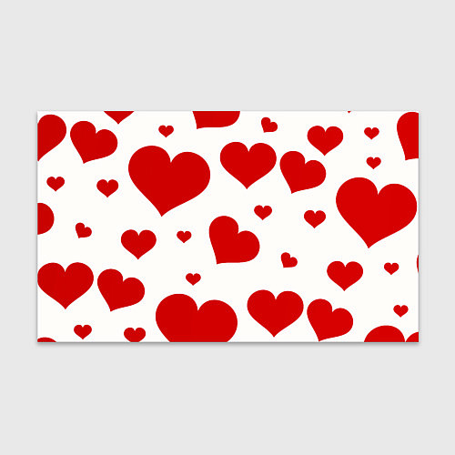 Бумага для упаковки Красные сердечки Heart / 3D-принт – фото 1