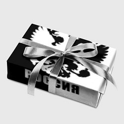 Бумага для упаковки РОССИЯ чёрно-белое, цвет: 3D-принт — фото 2