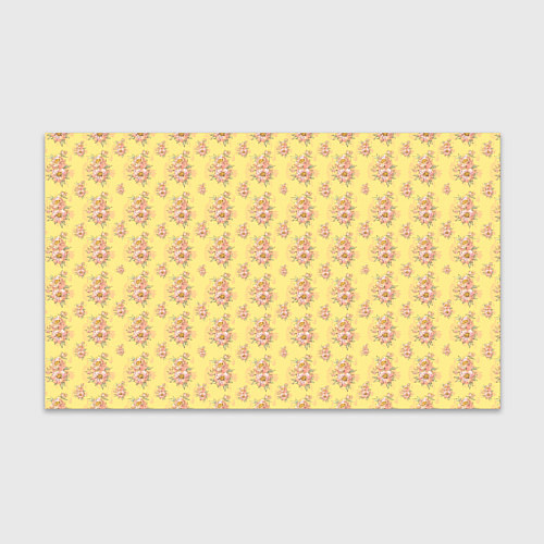 Бумага для упаковки Розовые пионы на желтом фоне / 3D-принт – фото 1