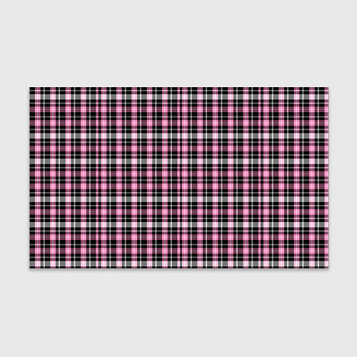 Бумага для упаковки Шотландская клетка Tartan scottish роз-черно-бел / 3D-принт – фото 1