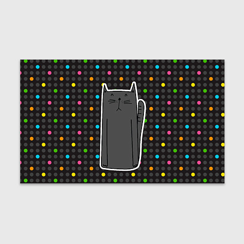 Бумага для упаковки Черный длинный котик / 3D-принт – фото 1