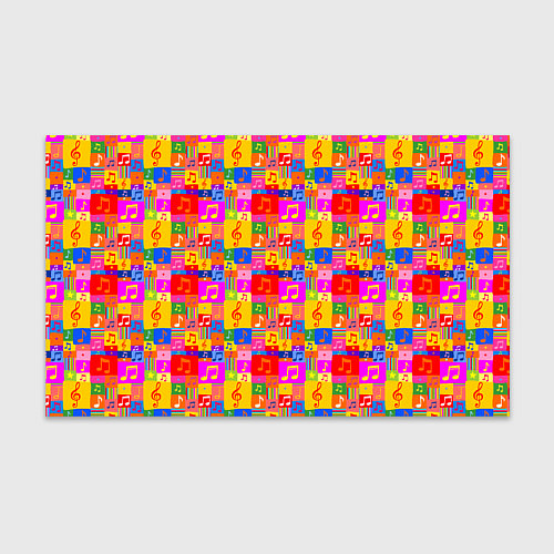 Бумага для упаковки Красочные Музыкальные Ноты / 3D-принт – фото 1