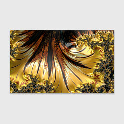 Бумага для упаковки Черный с золотым фрактал Абстракция, цвет: 3D-принт