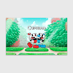 Бумага для упаковки Cuphead Красная и синяя чашечка, цвет: 3D-принт