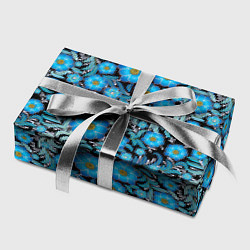 Бумага для упаковки Поле синих цветов, цвет: 3D-принт — фото 2