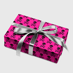 Бумага для упаковки Розовый фон с черепами паттерн, цвет: 3D-принт — фото 2