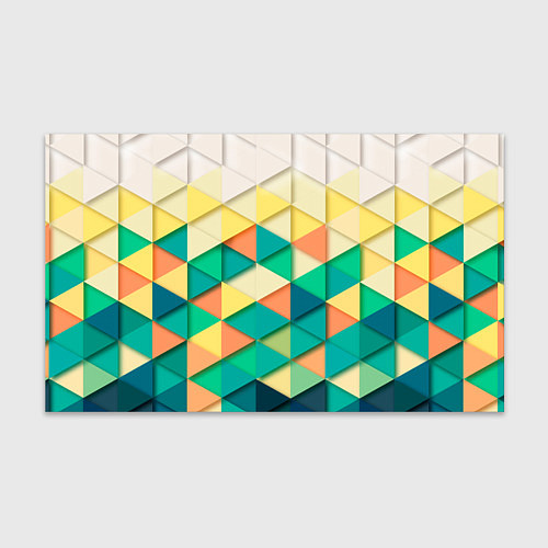 Бумага для упаковки Цветные объемные треугольники / 3D-принт – фото 1