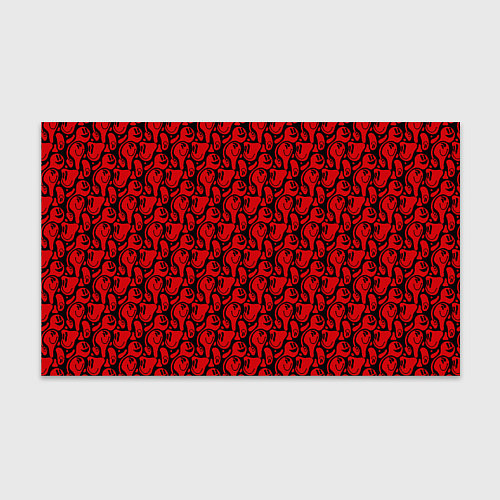 Бумага для упаковки Красные психоделический смайлы / 3D-принт – фото 1