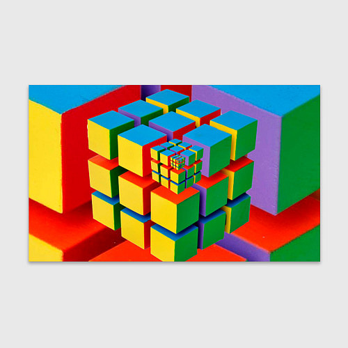 Бумага для упаковки Цветные кубики КУБОКУБ / 3D-принт – фото 1