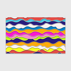 Бумага для упаковки Разноцветные волны Летний паттерн, цвет: 3D-принт
