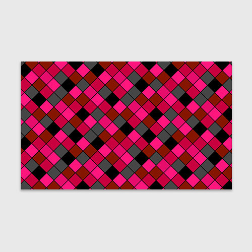 Бумага для упаковки Розово-красный геометрический узор / 3D-принт – фото 1