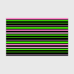 Бумага для упаковки Полосаты узор в зелено-розовых оттенках на черном