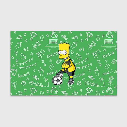 Бумага для упаковки Барт Симпсон - крутой футболист! / 3D-принт – фото 1