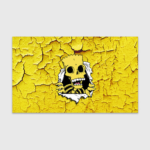 Бумага для упаковки Скелет Барта Симпсона разрывает штукатурку стены / 3D-принт – фото 1