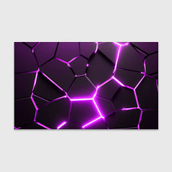 Бумага для упаковки Фиолетовые неоновые геометрические плиты
