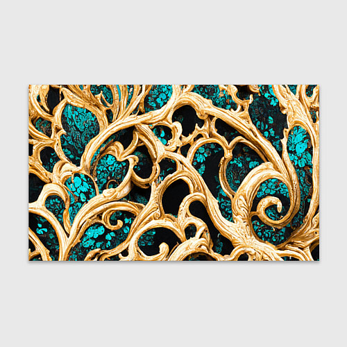 Бумага для упаковки Золотые ветви / 3D-принт – фото 1